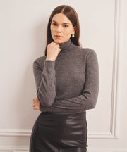 Super Fine Cashmere Classic Turtleneck Sweater