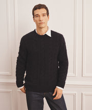 Super Luxe Cashmere Cable Crewneck