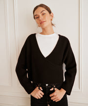Super Luxe Cashmere Crossover Sweater