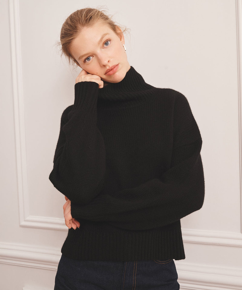 Luxe Cashmere Oversized Turtleneck – NAADAM