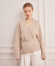Super Luxe Cashmere Tie Waist Cardigan