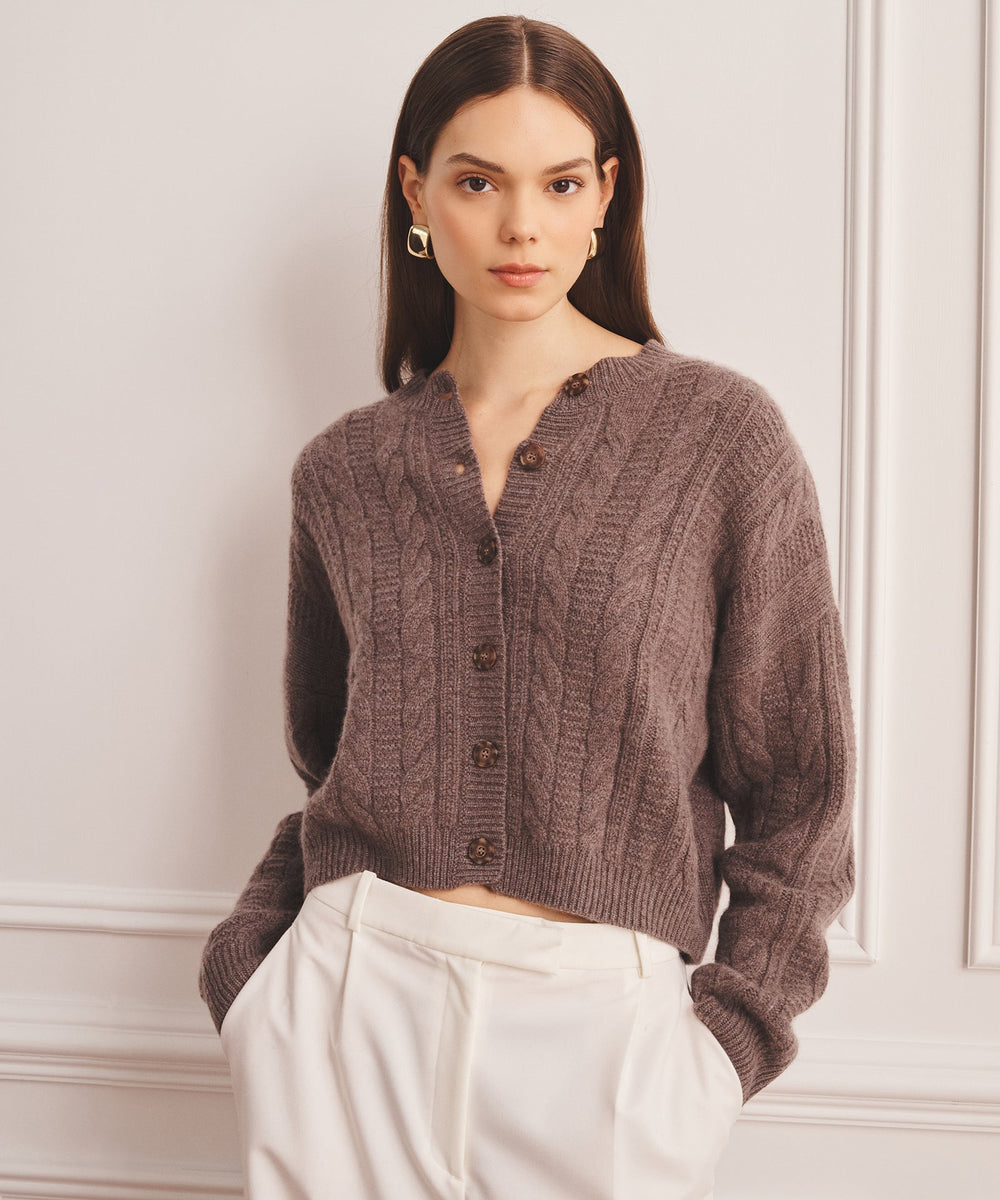Super Luxe Cashmino Cable Cardigan – NAADAM