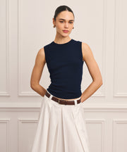 Super Fine Cashmere High Neck Tank