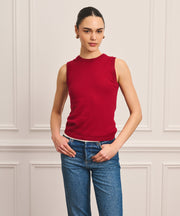 Super Fine Cashmere High Neck Tank