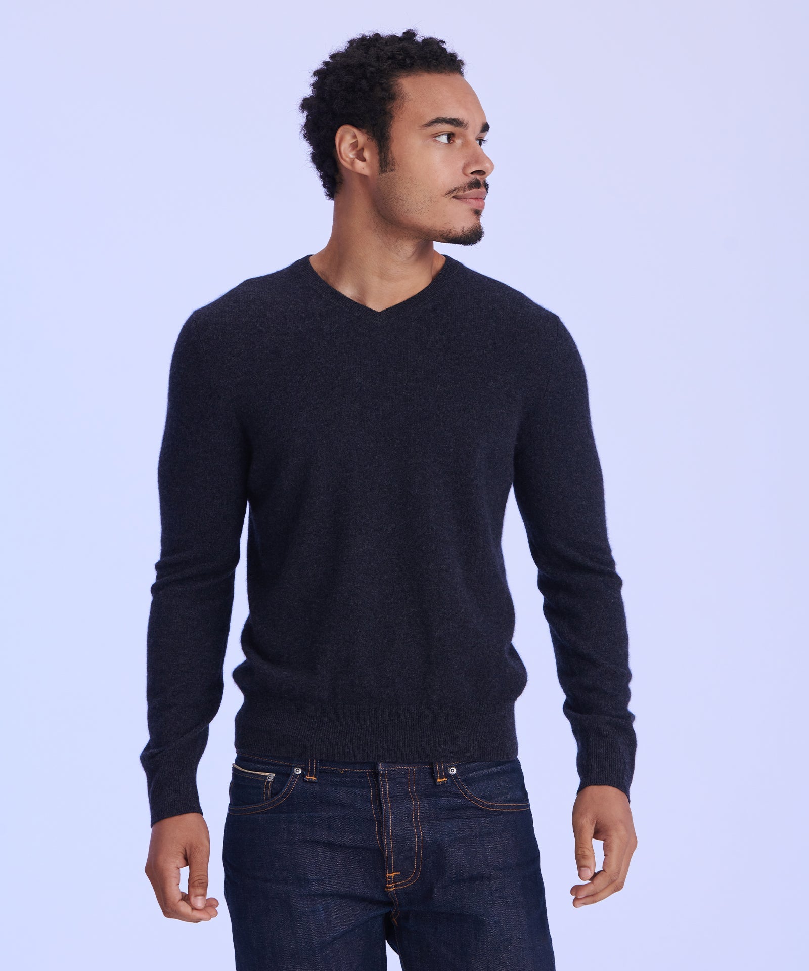 NAADAM Men's V-Neck Cashmere Sweater