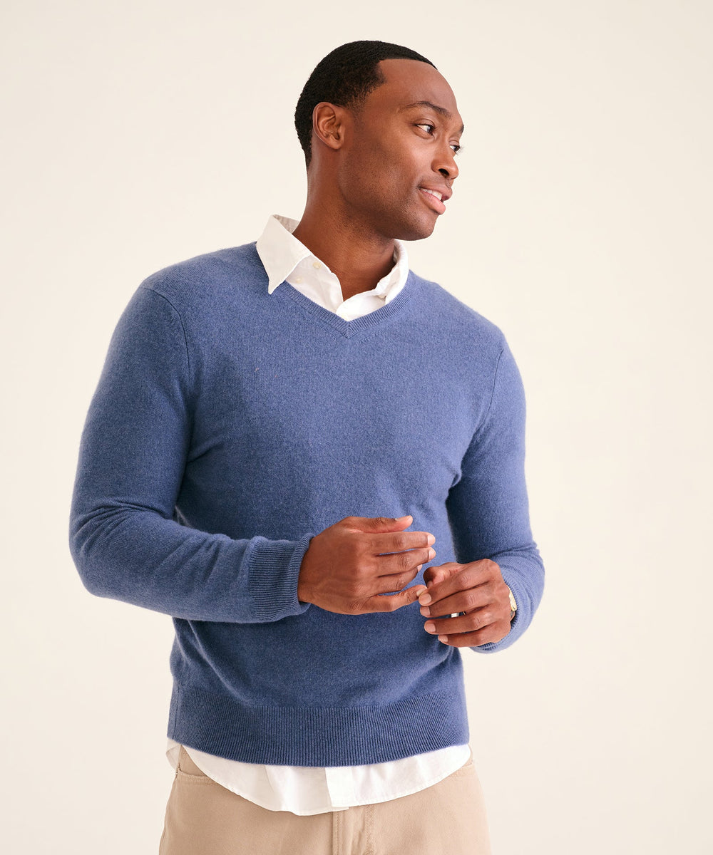 The Original Cashmere V Neck Sweater Men s NAADAM