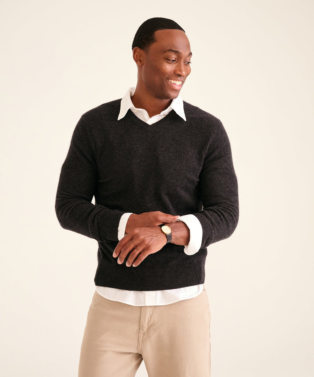 Black V Neck Sweater Dress Shirt Ballesteros V-Neck Sweater Black L Black V Neck Sweater Dress Shirt Ballesteros V-Neck Sweater Black L