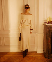 Premium Cashmino Ribbed Skirt