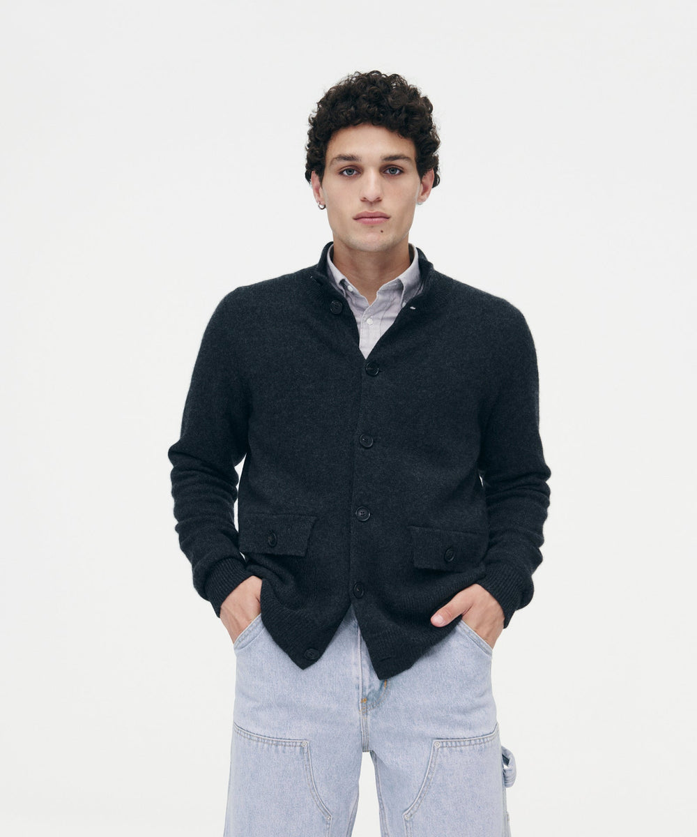 Luxe Cashmere High Neck Cardigan – NAADAM