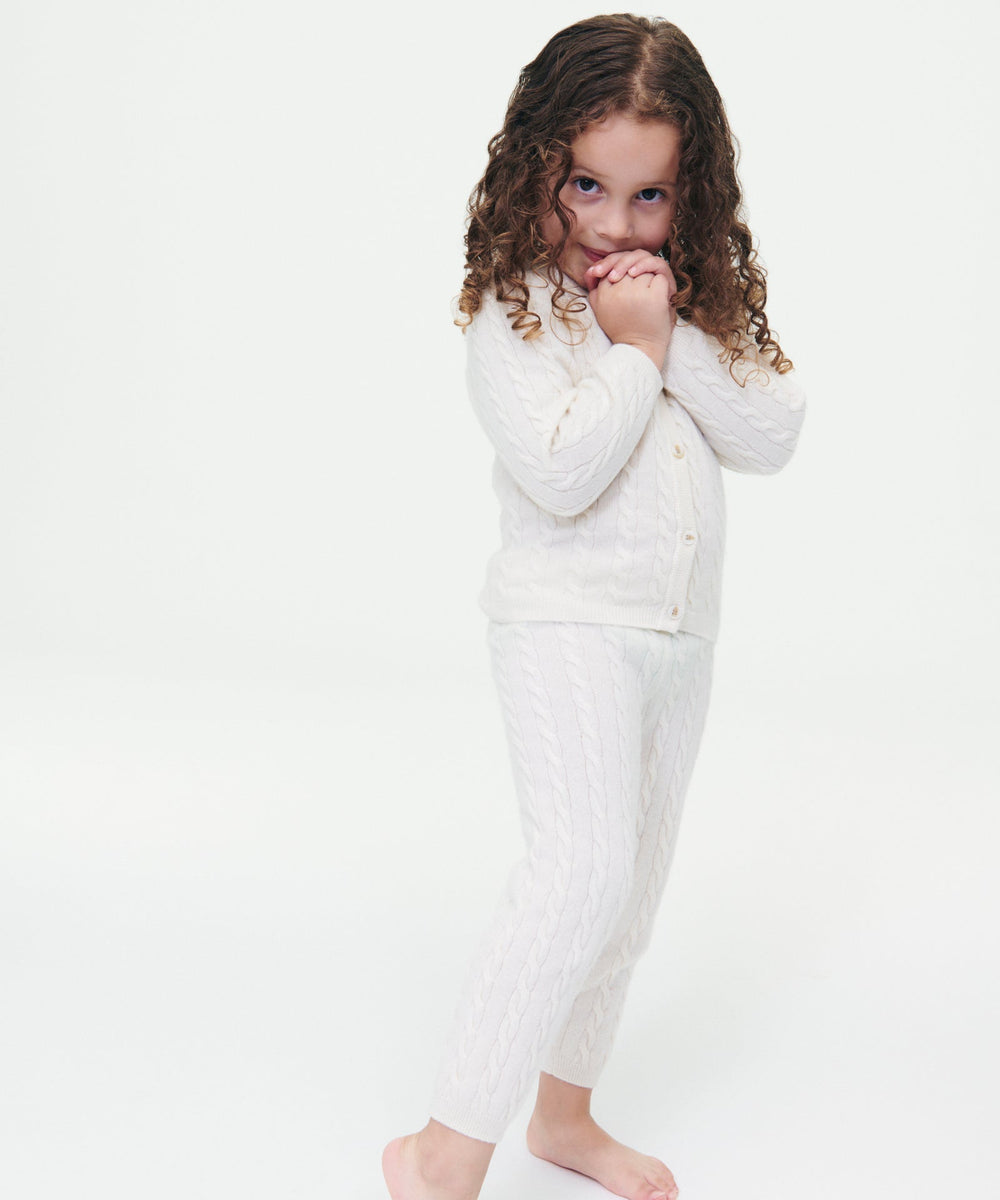 Kid's Cashmere Cable Knit Legging – NAADAM