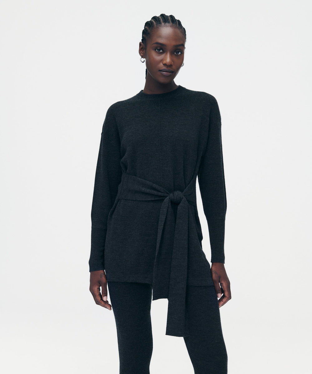 Luxe Merino Tie Front Sweater NAADAM