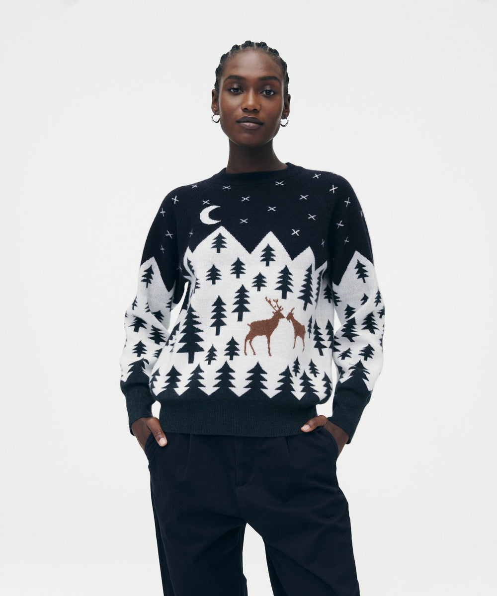 Cashmere Scenic Fair Isle Crewneck Sweater NAADAM