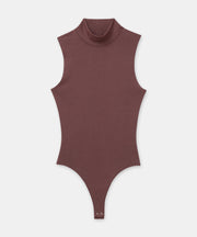 Modal Cashmere Sleeveless Mockneck Bodysuit Fig