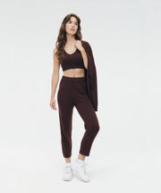 Cashmere Cropped Pant Dark Brown