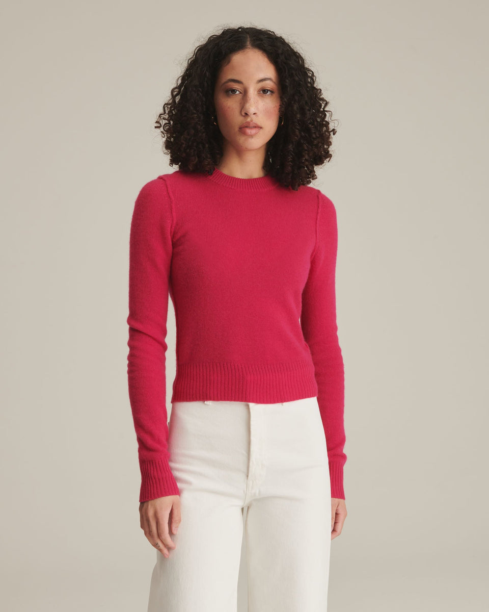 Lightweight Reversible Cropped Crewneck Sweater NAADAM