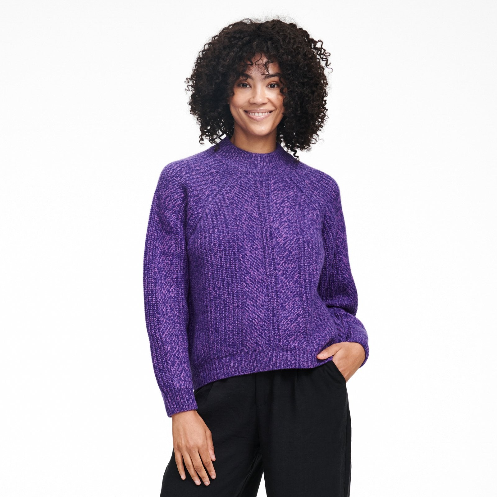 Textured crew sales neck
