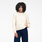 Textured Crewneck Sweater White