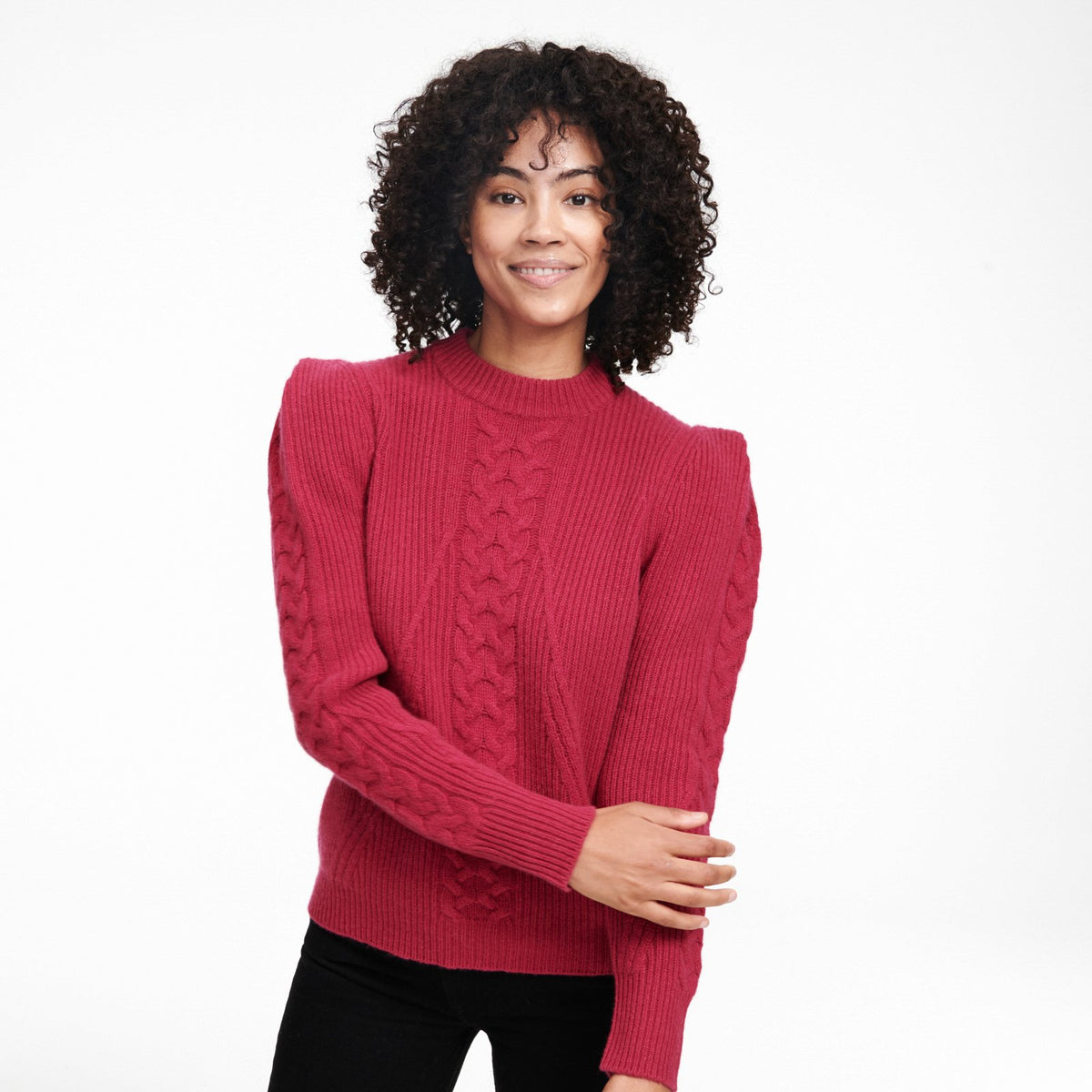 Structured shoulder sweater outlet
