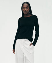 Cashmere Ribbed Sweater Black