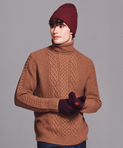 Super Luxe Cashmere Fisherman Cable Turtleneck – NAADAM