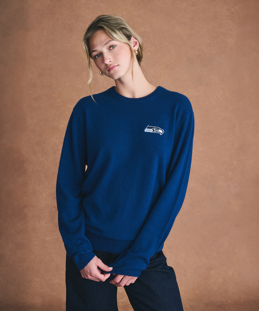 NFL Signature Cashmere Logo Crewneck Sweater