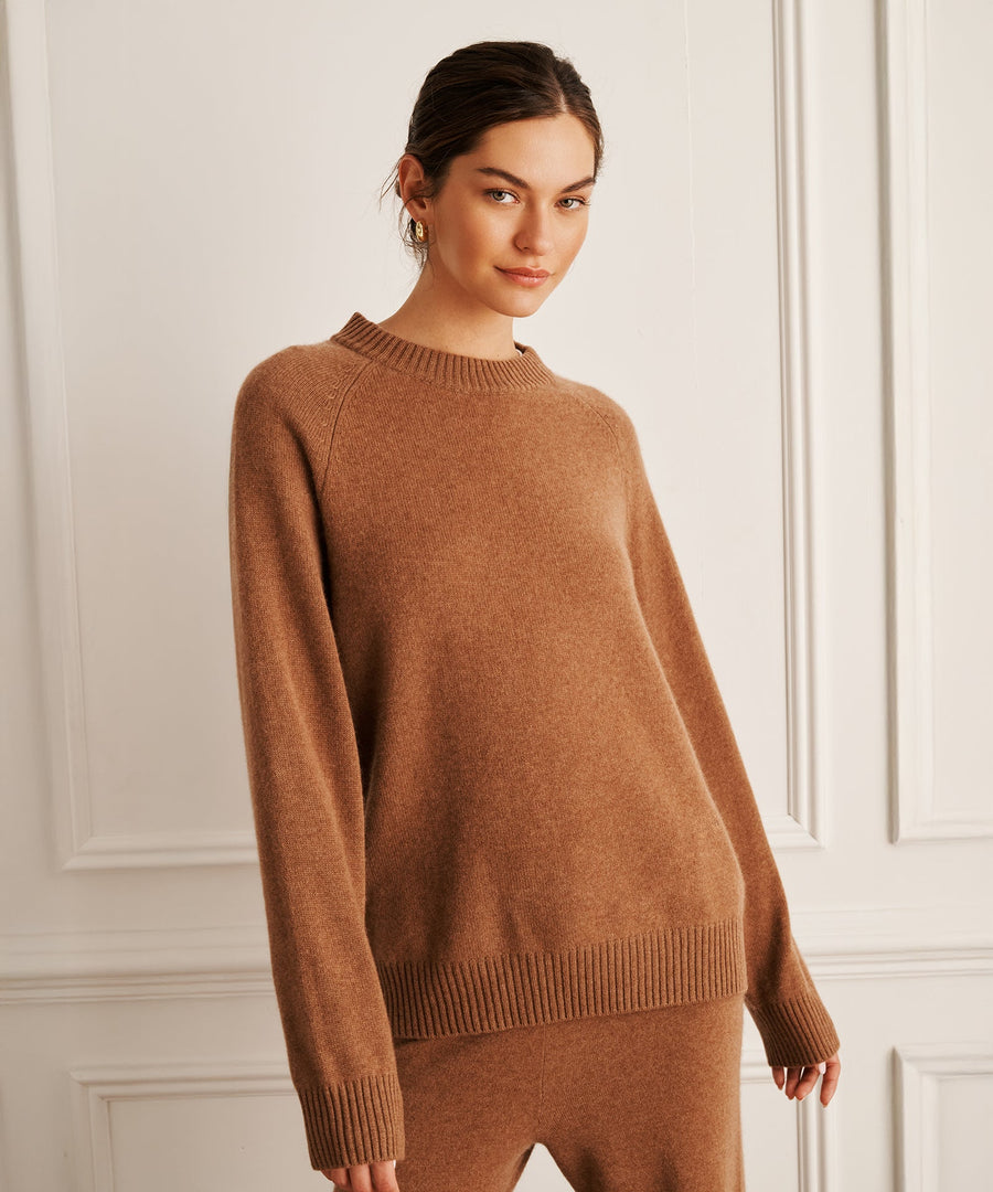 Luxe Cashmere Oversized Crewneck Sweater