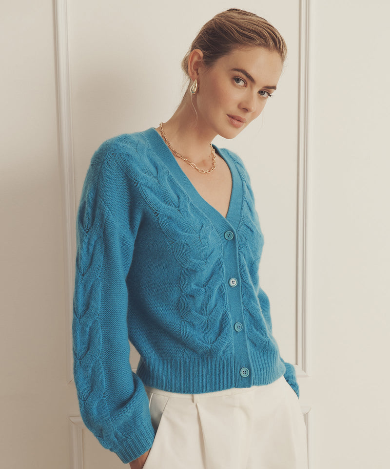 Novelty Cashmere Airy Cable Cardigan – NAADAM