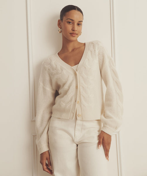 Novelty Cashmere Airy Cable Cardigan – NAADAM Novelty Cashmere Airy Cable Cardigan – NAADAM