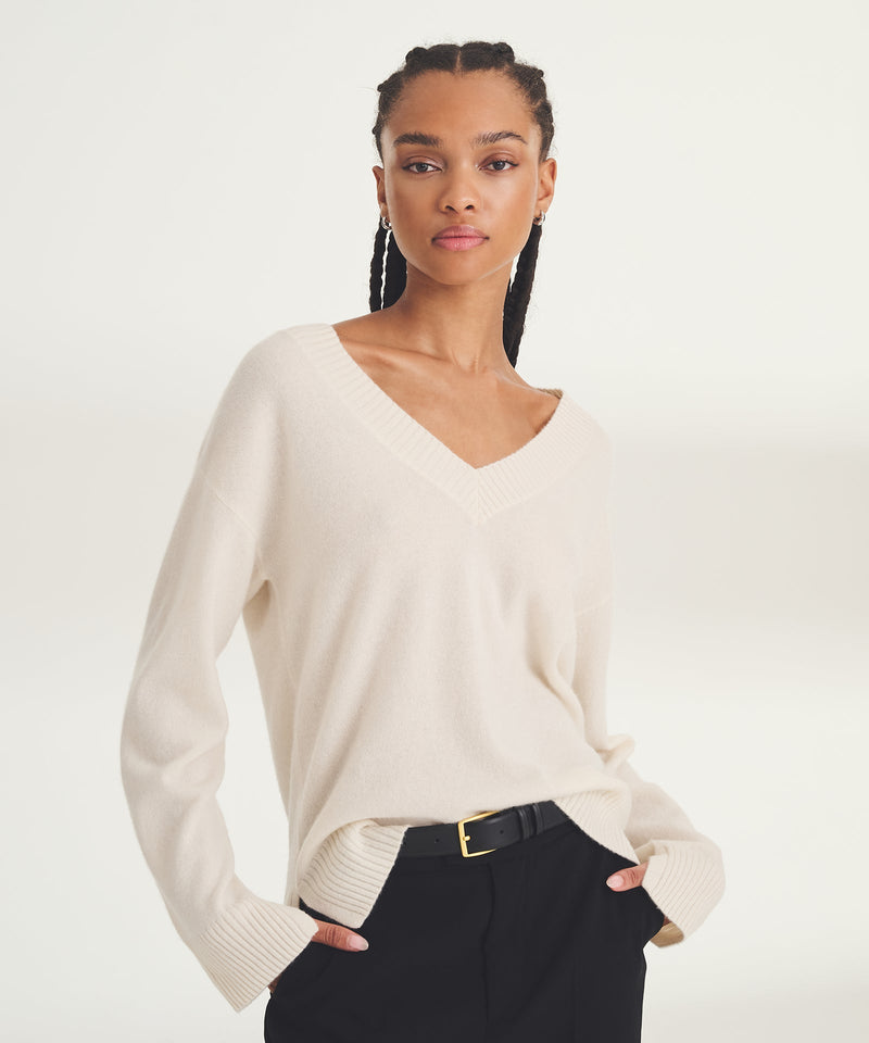 Signature Cashmere V Neck Sweater NAADAM