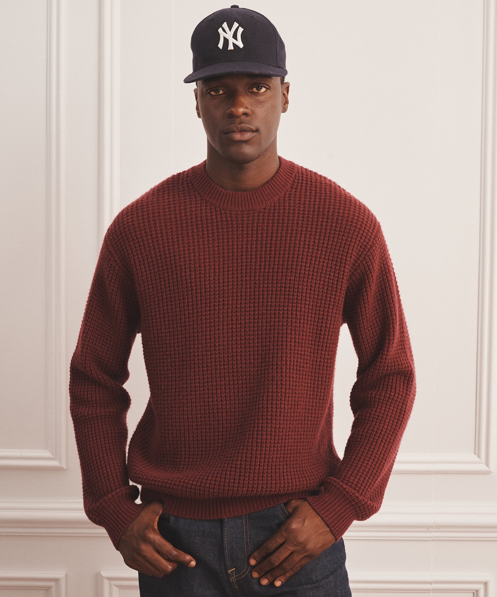 ニット/セーター SNIDEL - RANDEBOO Charm warmer knit Cashmino Waffle Crewneck Sweater – NAADAM