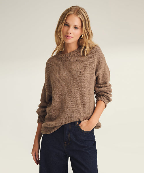 Chunky Cotton Crewneck Sweater – NAADAM