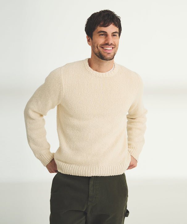 Chunky Cotton Crewneck Sweater