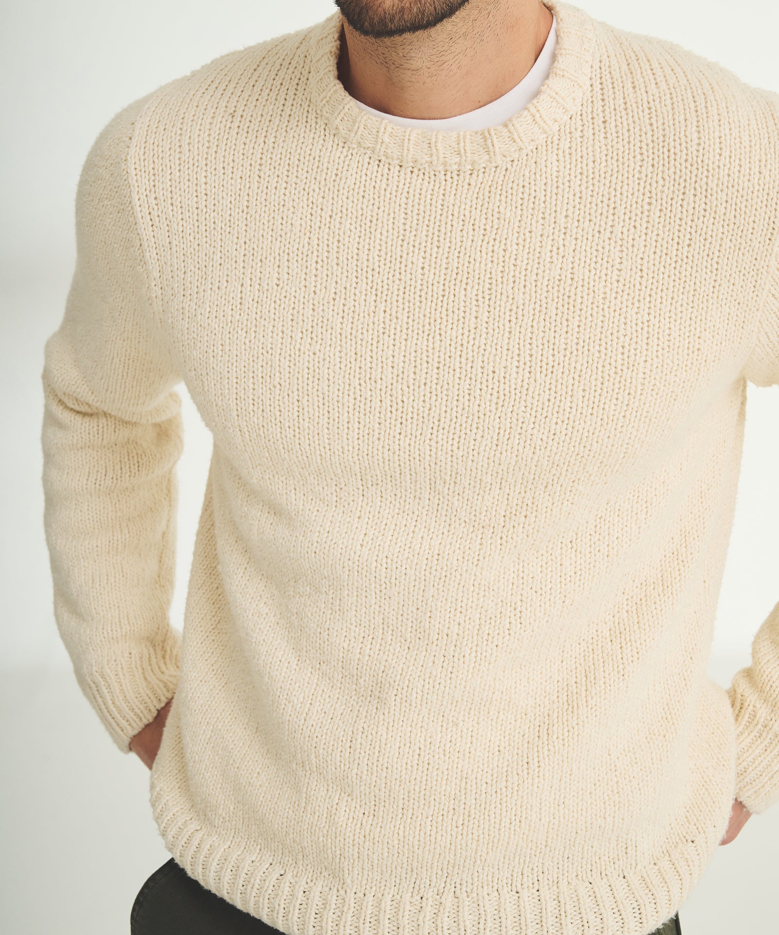Chunky Cotton Crewneck Sweater – NAADAM