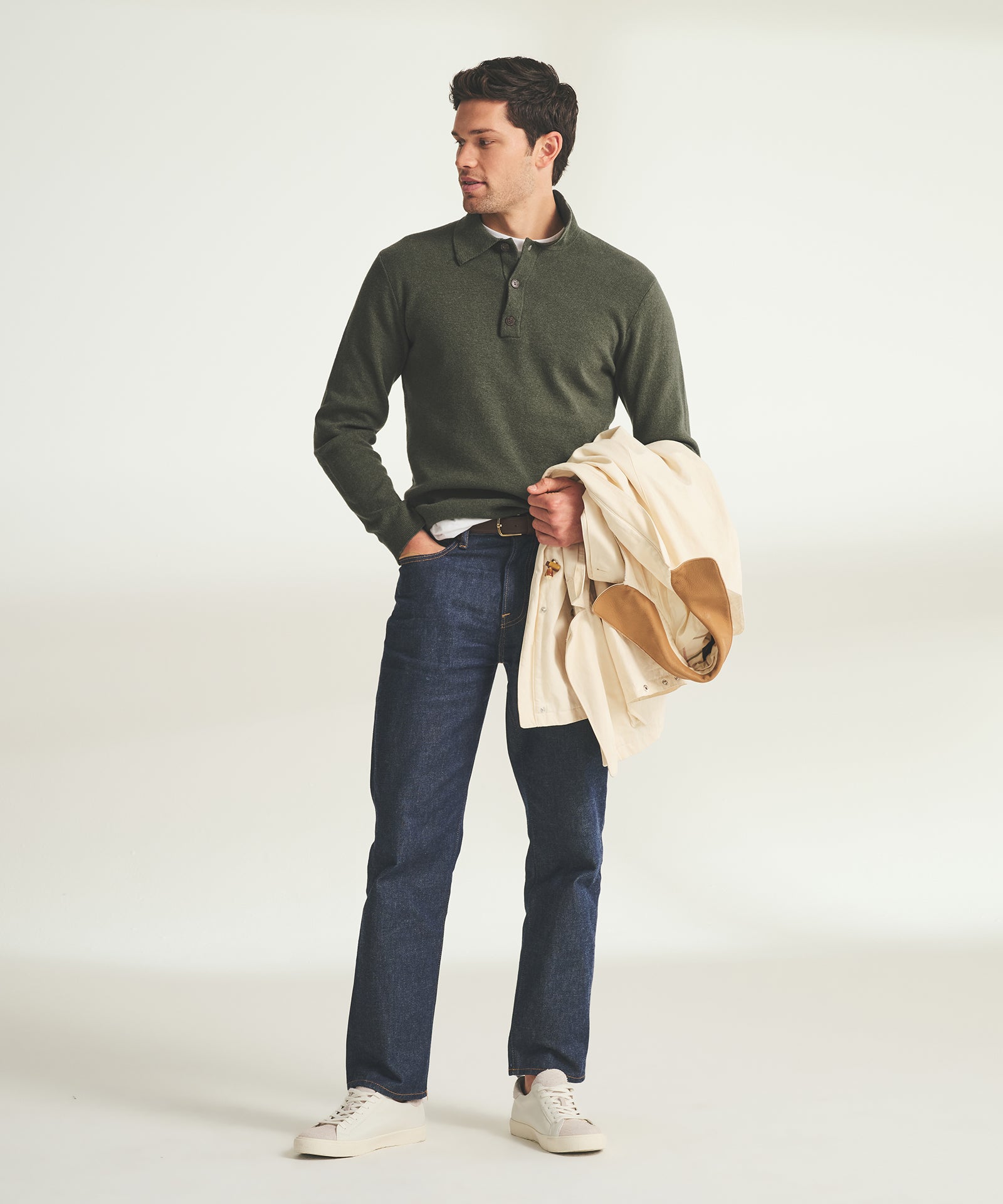 Cotton Cashmere Polo Sweater – NAADAM