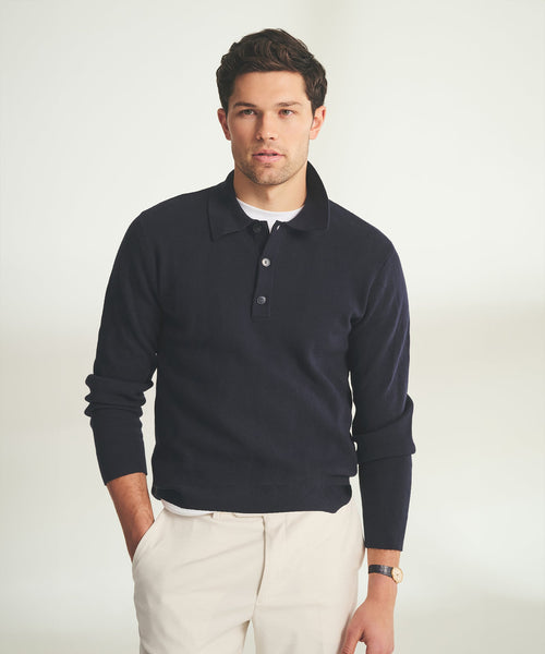 Cotton Cashmere Polo Sweater – NAADAM