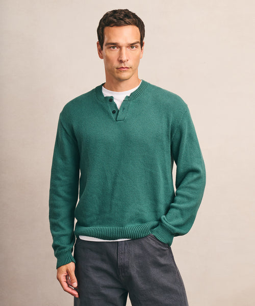 Cotton Henley Sweater – NAADAM