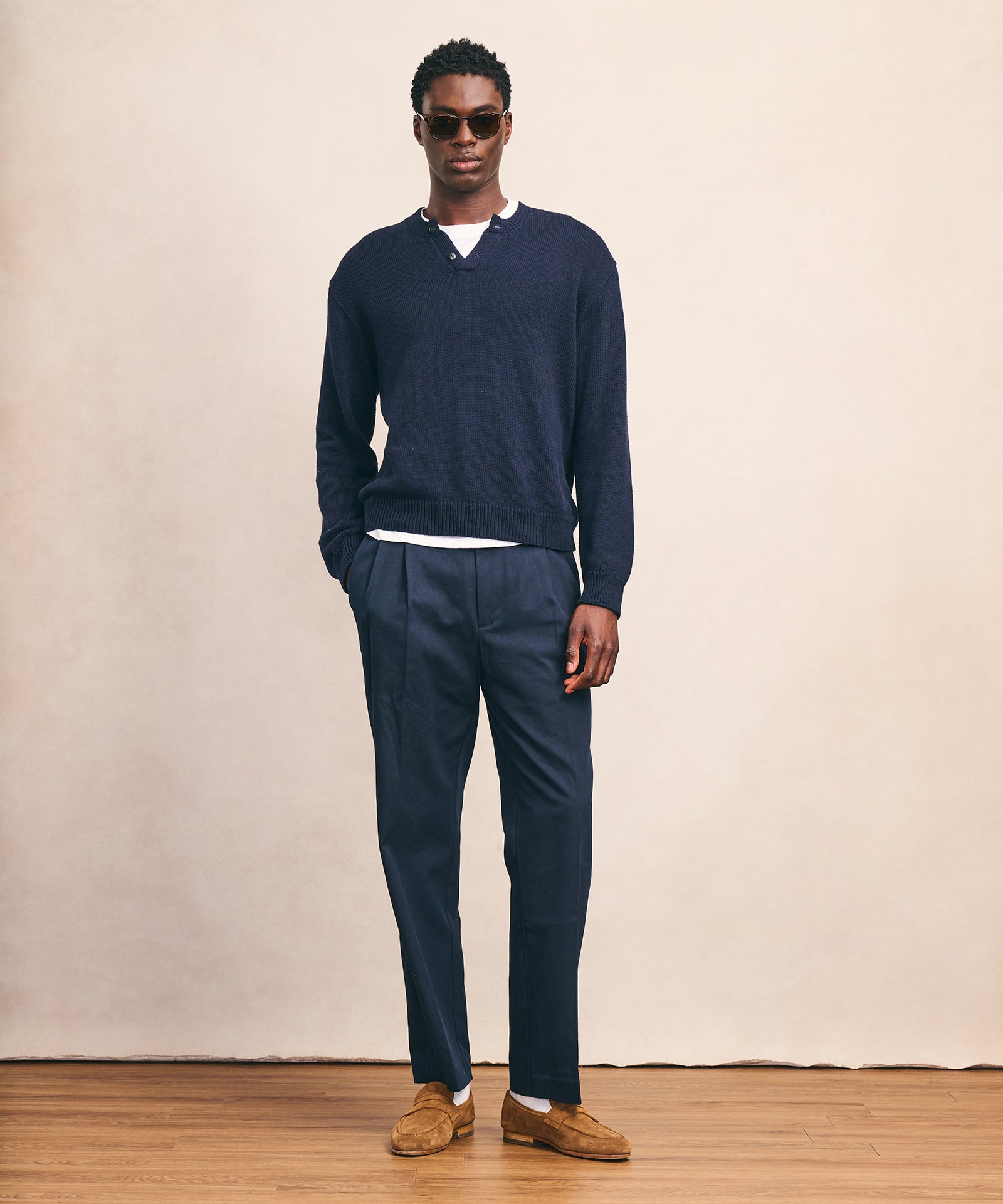 Cotton Henley Sweater – NAADAM