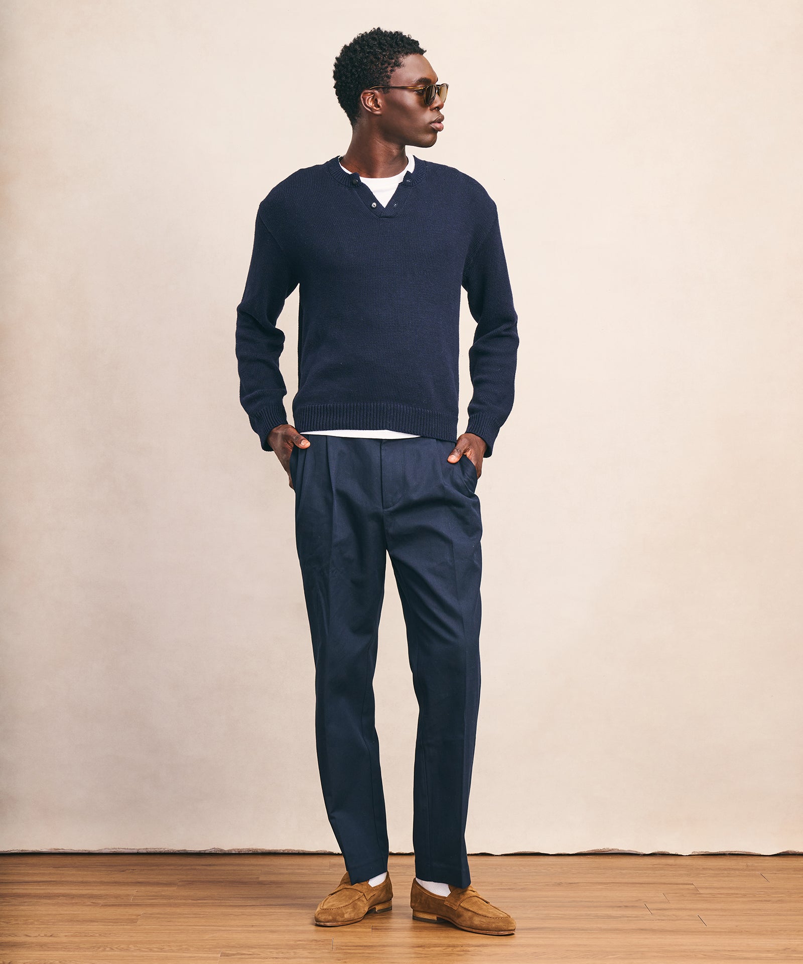 Cotton Henley Sweater – NAADAM