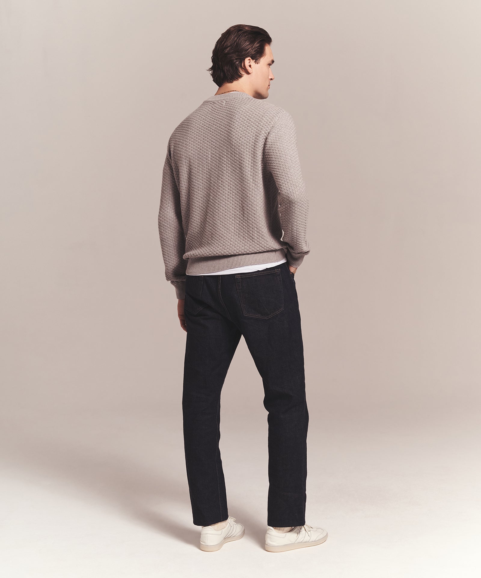 Cotton Cashmere Textured Crewneck – NAADAM