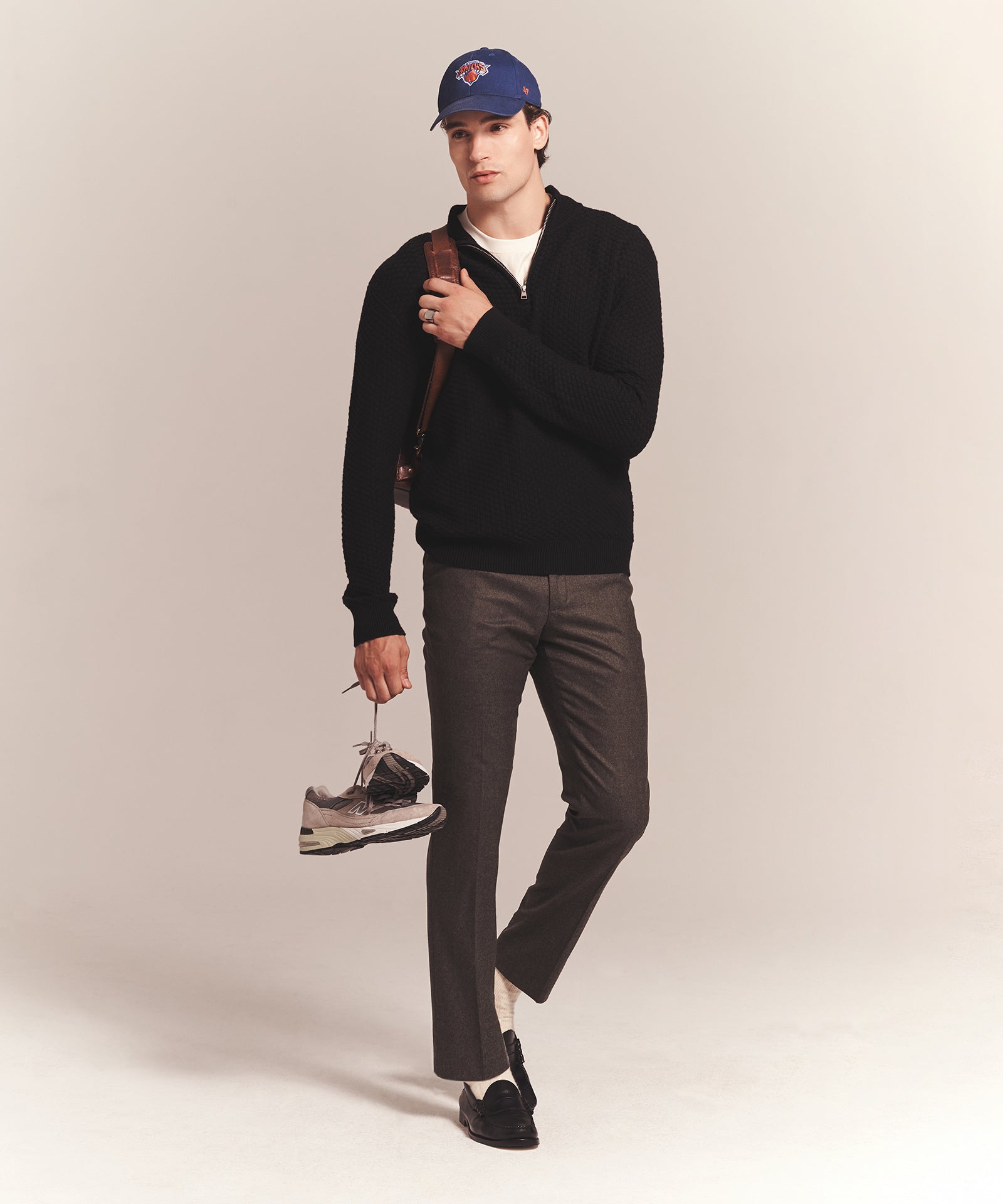 Cotton Cashmere Textured Quarter Zip – NAADAM
