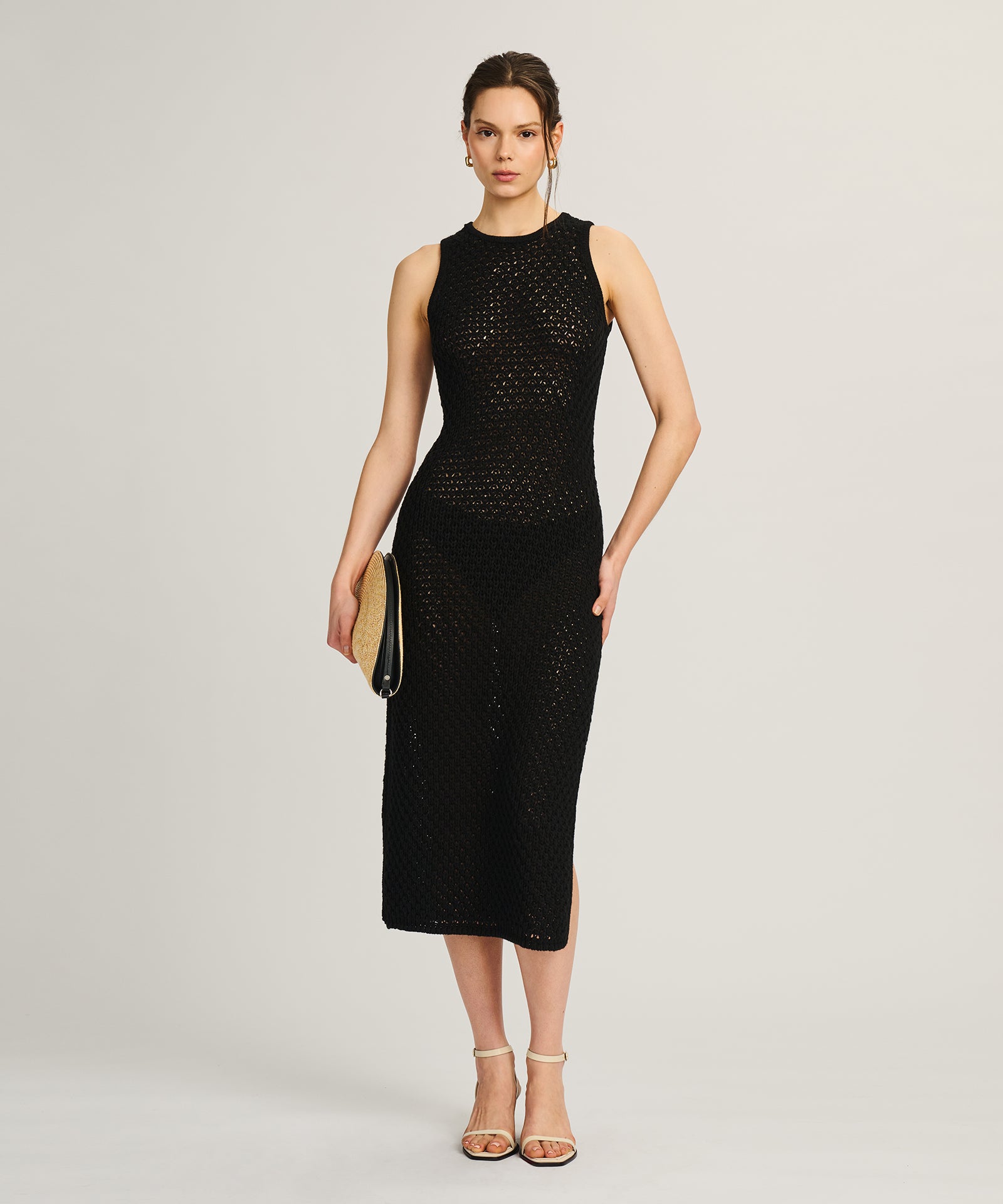 Cotton Open Stitch Tank Dress – NAADAM