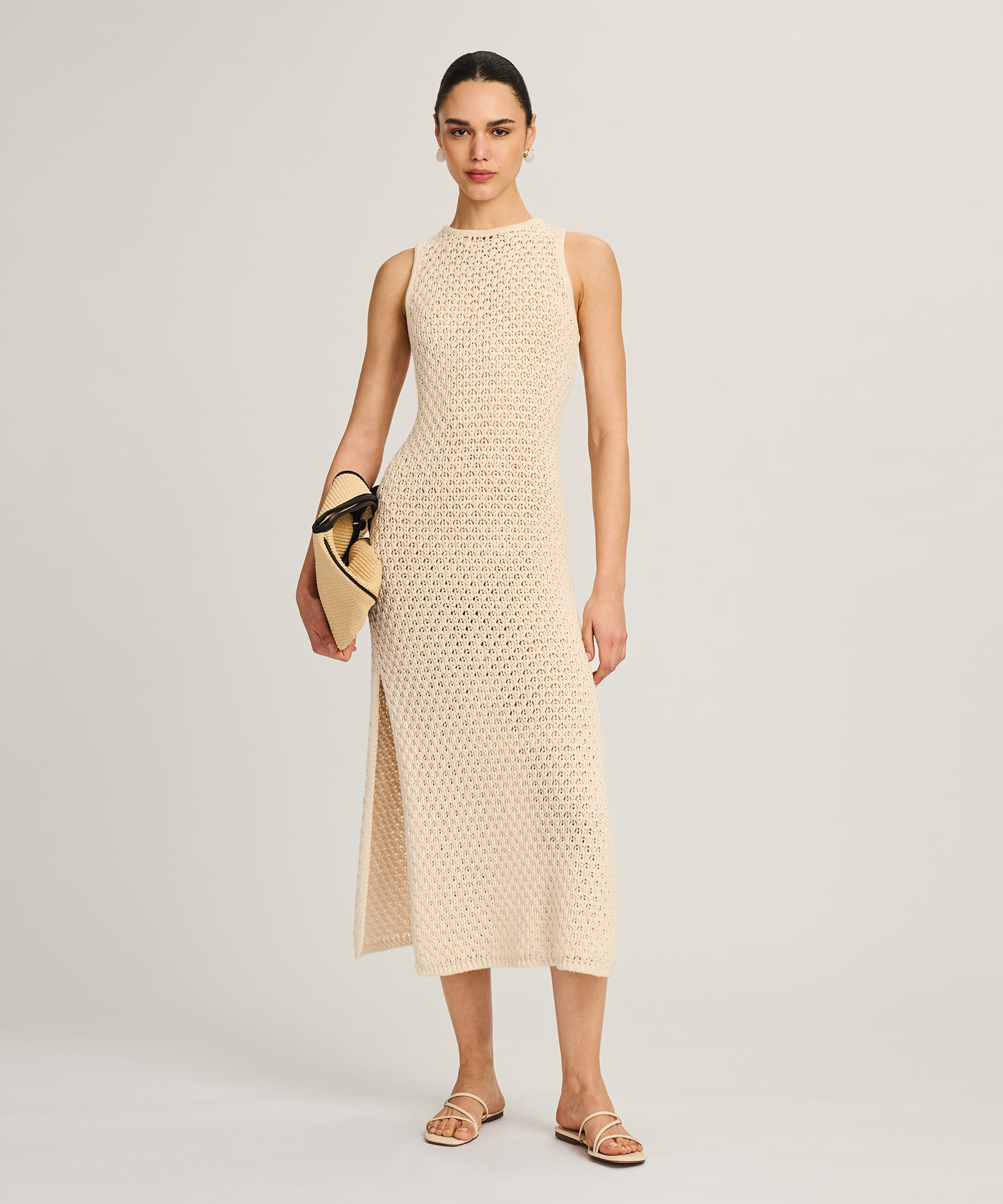 Cotton Open Stitch Tank Dress – NAADAM