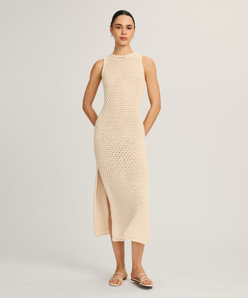 open back ribbed tank dress Open Back Ribbed Knit Dress