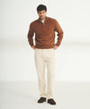 Cotton Relaxed Quarter Zip Sweater