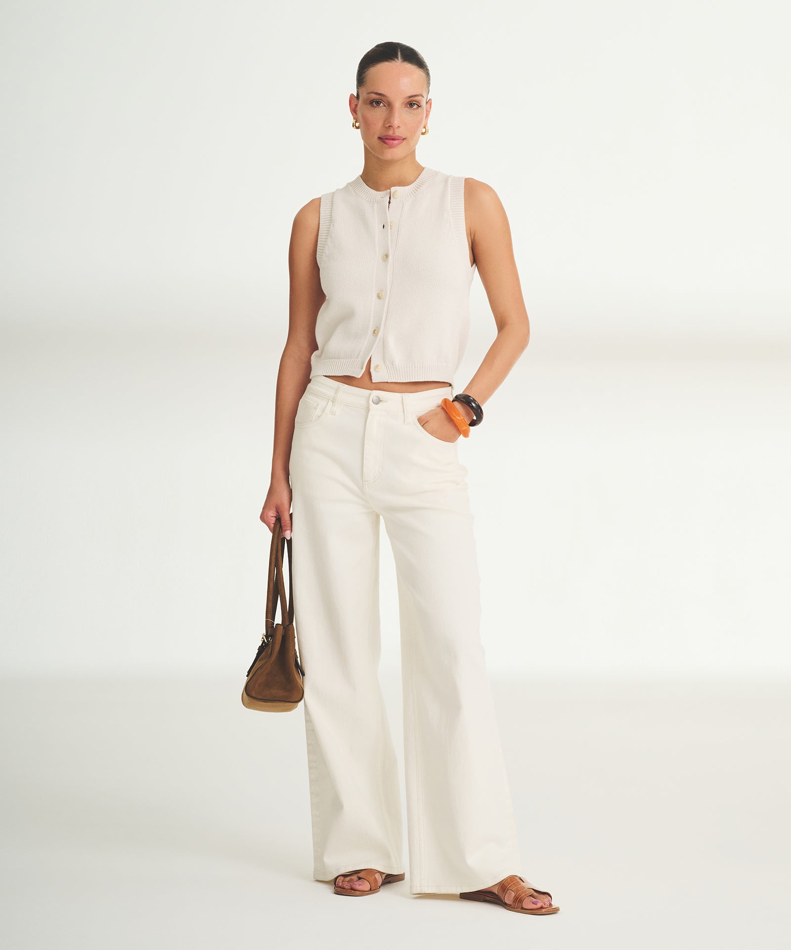 Cotton Sleeveless Cardigan – NAADAM