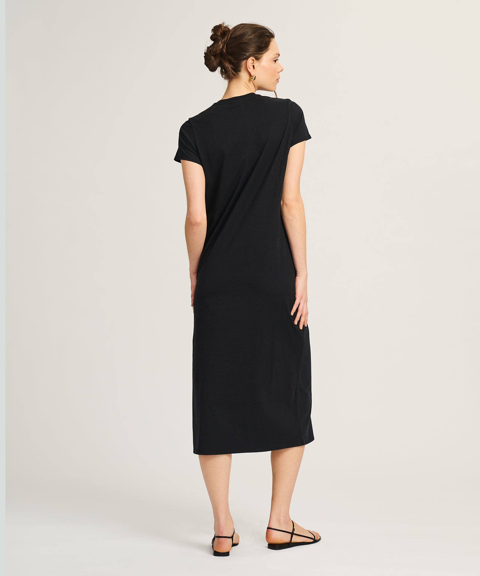 cotton t shirt dress with pockets NAADAM Lightweight Brushed T-Shirt in Black Relaxed Fit Color::#15-Lavender Pink Caribbean dress, Dominican Republic Before 6