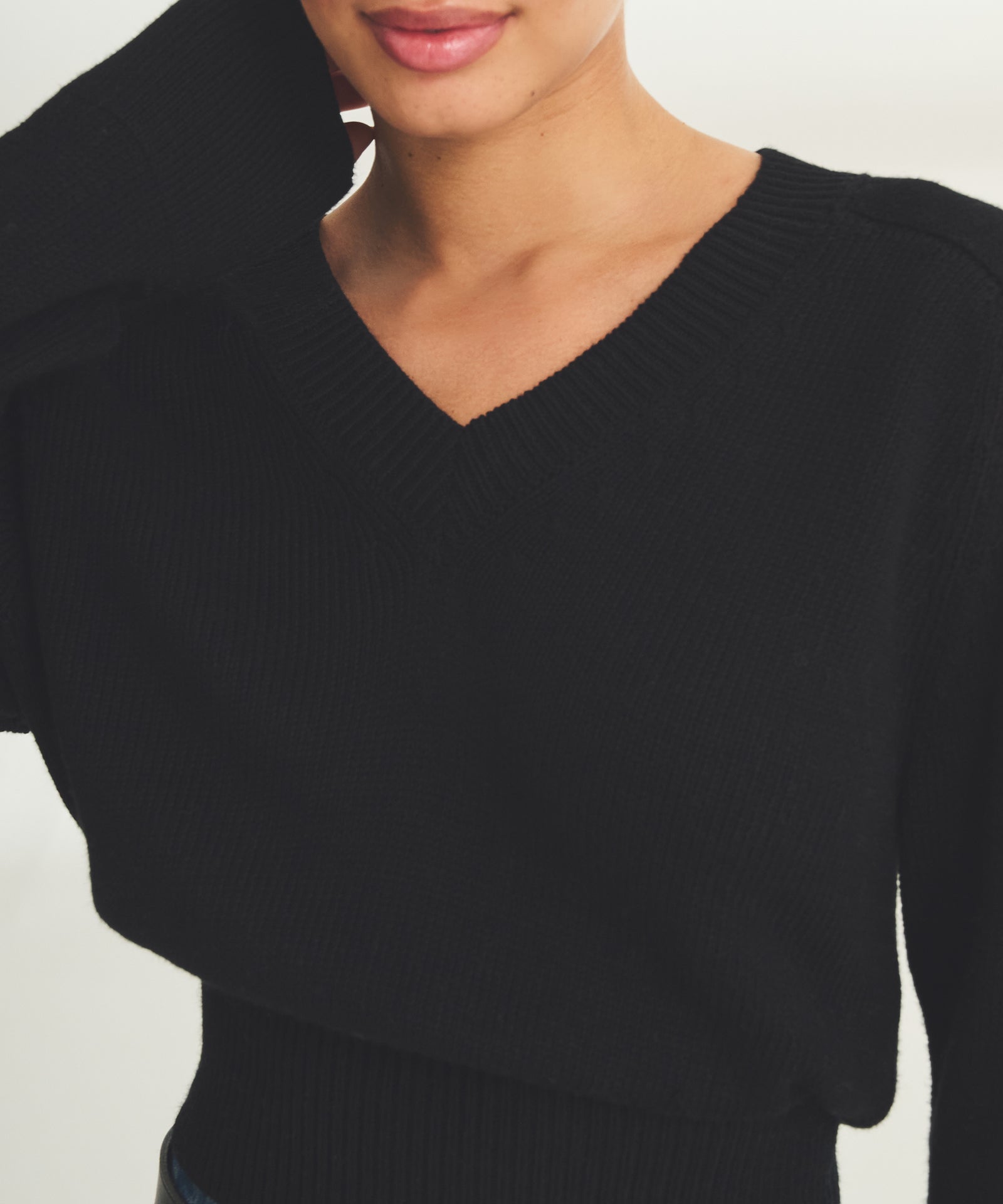 Cotton V-Neck Sweater – NAADAM