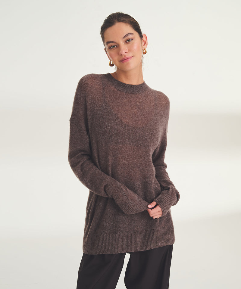 Naadam Cashmere good Brown Sweater sz XS NWT