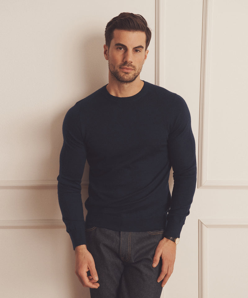 トップス SUPER WIDE CASHMERE CREW NECK Fancy-Cashmere-Long-Sleeve-