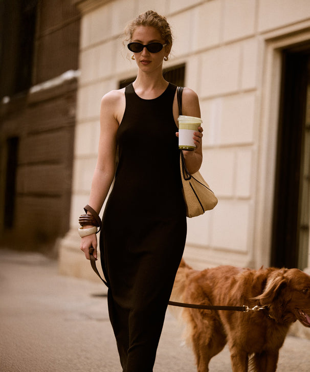 Super Fine Cashmere High Neck Tank Dress